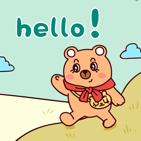 插画风小熊动态表情包