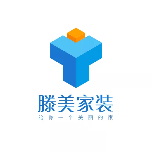 蓝色家装店LOGO