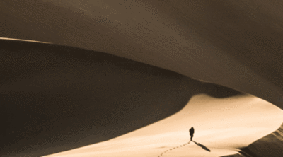 动态沙漠背景旅游类横版图文配图