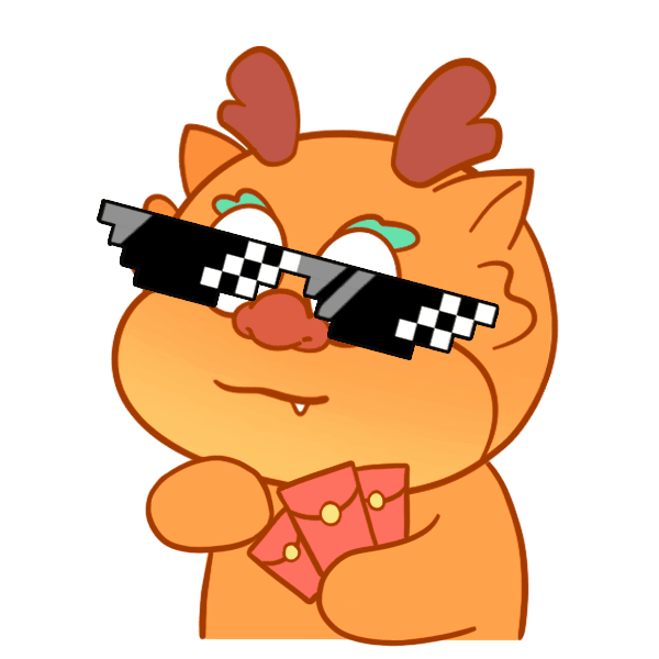 插画风马年祝福问候表情包