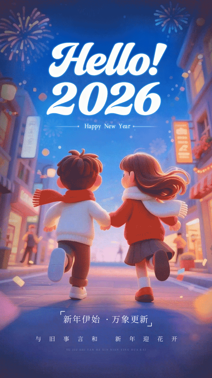 3D风跨年元旦祝福宣传动态手机海报