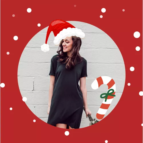 可爱贴纸风圣诞节头像