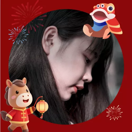 红色色点春节头像