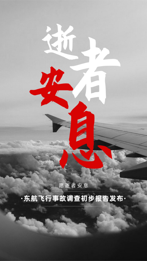 东航客机掉落事故手机海报