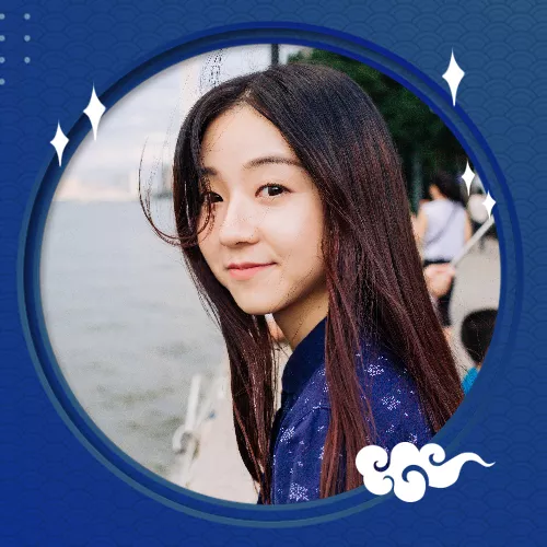 蓝色中国风中秋节头像