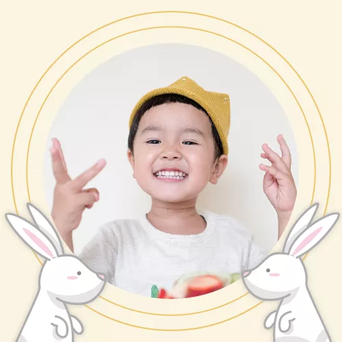 浅黄色可爱插画风中秋节头像