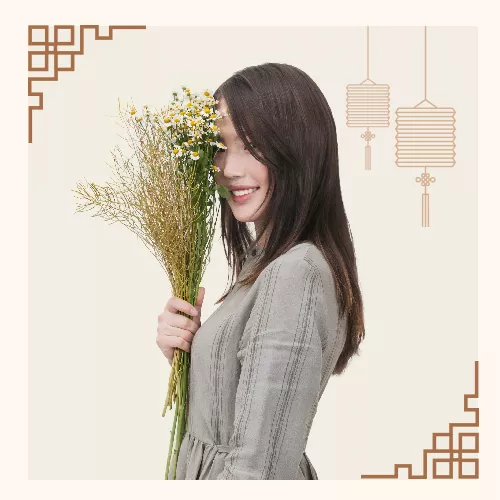 浅色朴素典雅中秋节头像