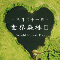 世界森林日绿色爱心环保公益小图