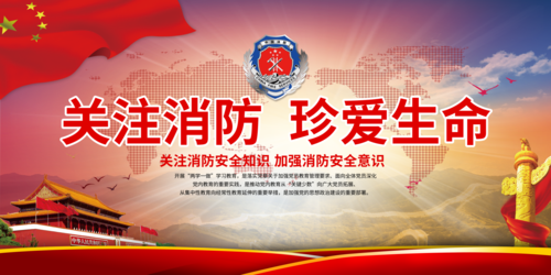 中国风消防安全展板