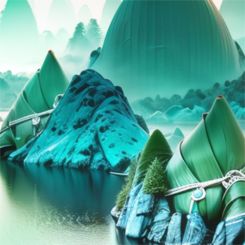 创意合成风端午节祝福公众号推送小图