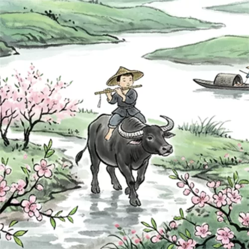 水墨风清明节气祝福公众号推送小图