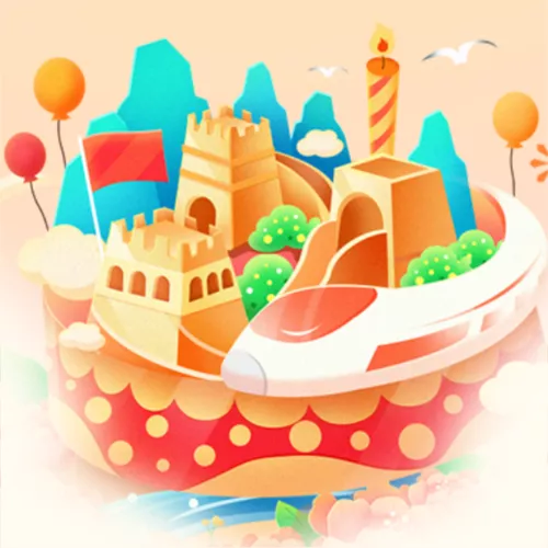 插画风国庆节祝福问候为祖国庆生公众号推送小图