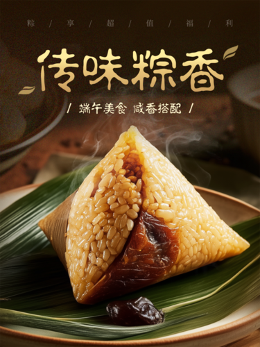 简约图文端午粽子电商宣传直通车