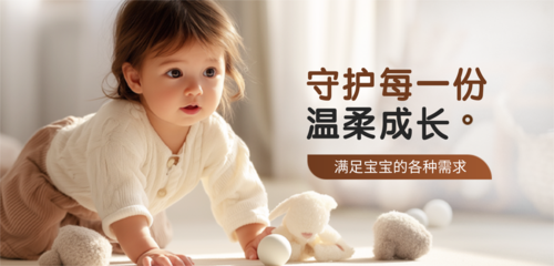 简约图文风母婴产品宣传移动端横幅