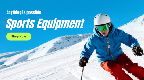 户外运动风滑雪装备产品横版图文配图