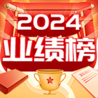 3d喜庆喜报2024业绩光荣榜公众号小图