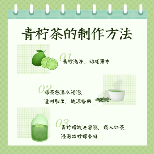绿色清新饮料制作方形海报