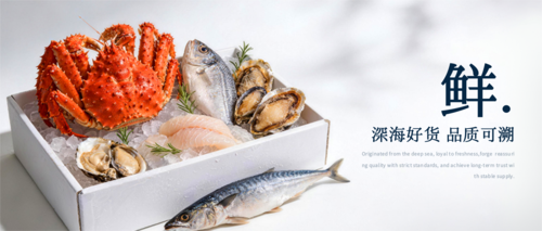 简约图文风海产品宣传公众号推送套装