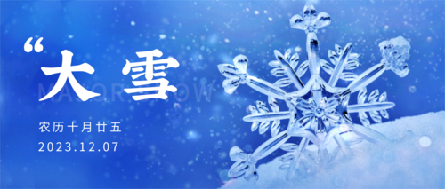 图文风大雪节日海报公众号推送首图