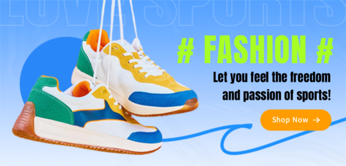 外贸B2C运动鞋鞋子产品展示移动端横幅