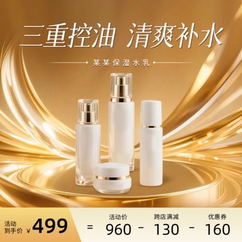 3D电商美妆护肤营销宣传宝贝主图