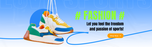外贸B2C运动鞋鞋子产品展示PC端横幅