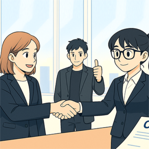 漫画风毕业求职攻略公众号推送小图