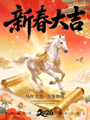 花开富贵风春节祝福小红书配图