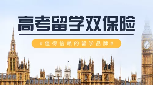 简约图文出国留学培训课海报课程封面