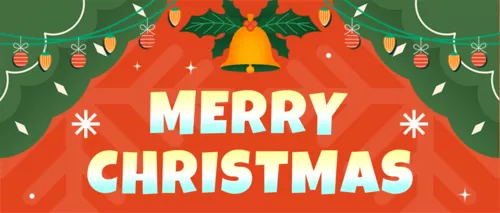 插画风圣诞节活动邀请公众号推送首图