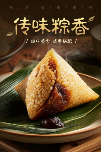 简约图文端午粽子电商宣传直通车