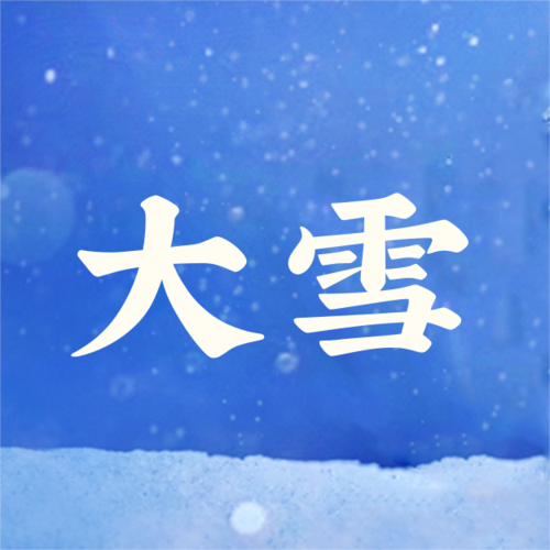 图文风大雪节日海报公众号推送小图