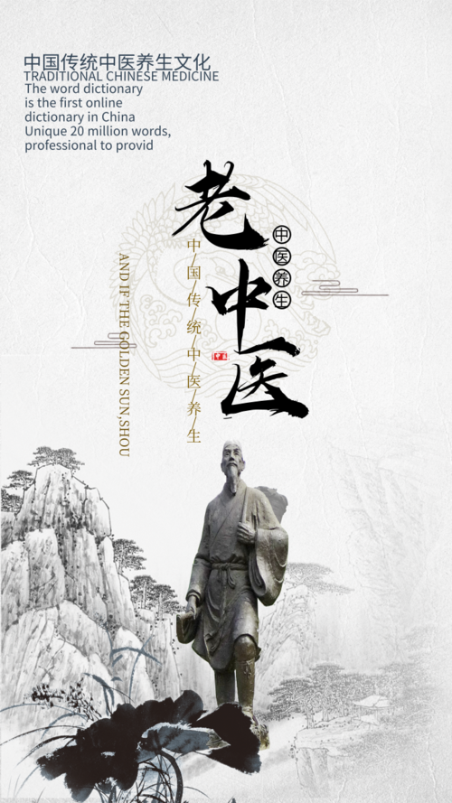 中医中国风传统文化手机海报