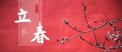 创意中国风传统节气立春公众号推图