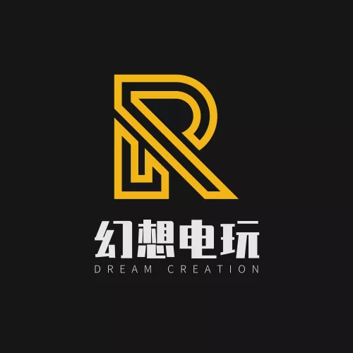 黄色R字电玩城LOGO