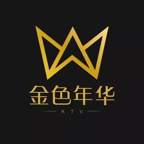 金色渐变KTV会所LOGO