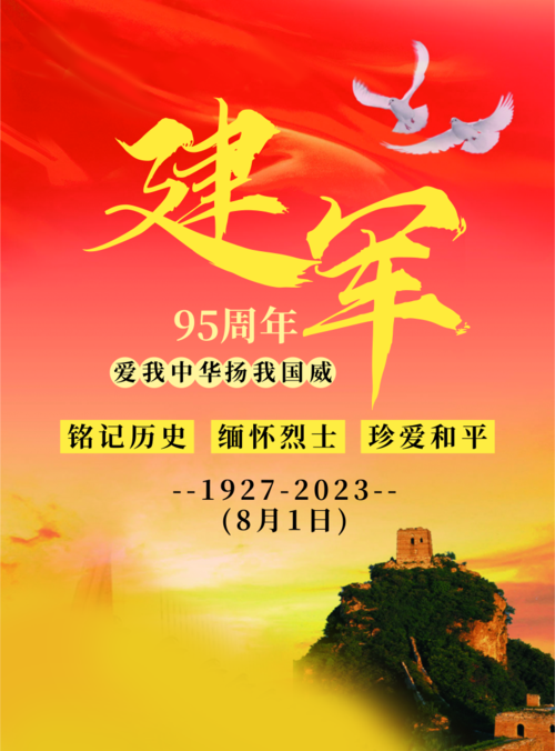 八一建军节周年纪念印刷海报