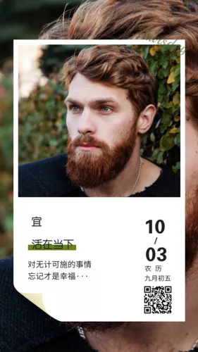 清新简约正能量日签手机海报