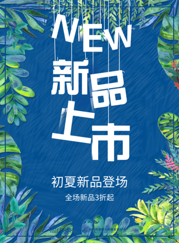小清新风新品上市海报