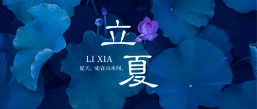 简约立夏节气祝福问候公众号首页推图