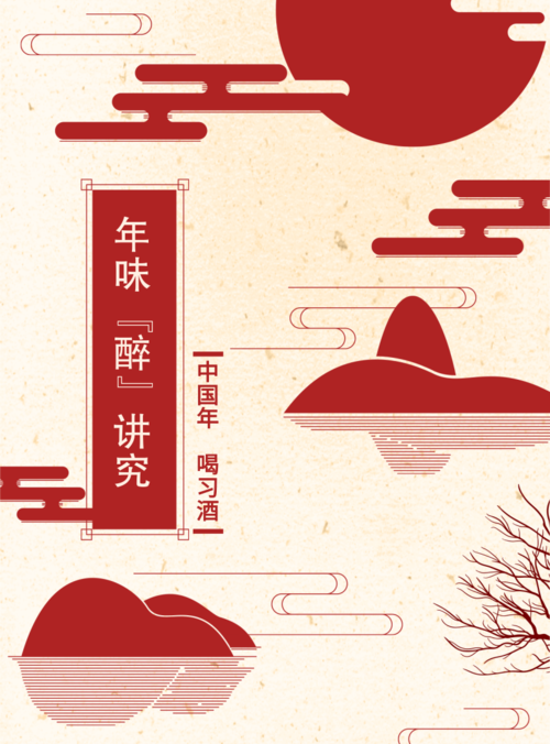 中国风中国年俗宣传海报