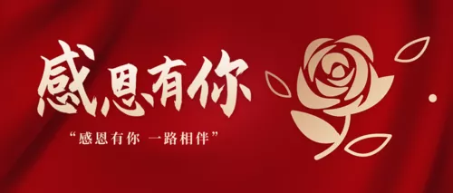 红金玫瑰感恩节词云祝福公众号推图
