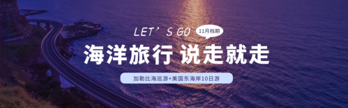 简洁风海洋旅行宣传PC端banner