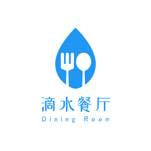 蓝色餐厅饮食企业LOGO