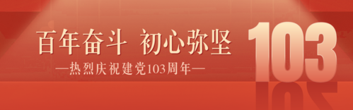 红色高端建党周年祝福PC端横幅