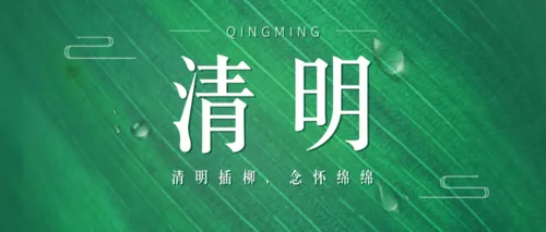 简约清明节气公众号推送首图